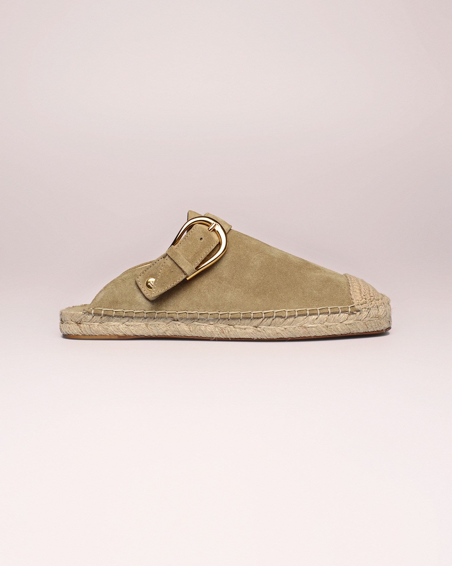 HARREL - Cow suede contrast-toe espadrilles - Sand - 3