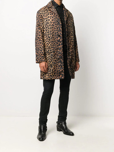 SAINT LAURENT leopard print coat outlook