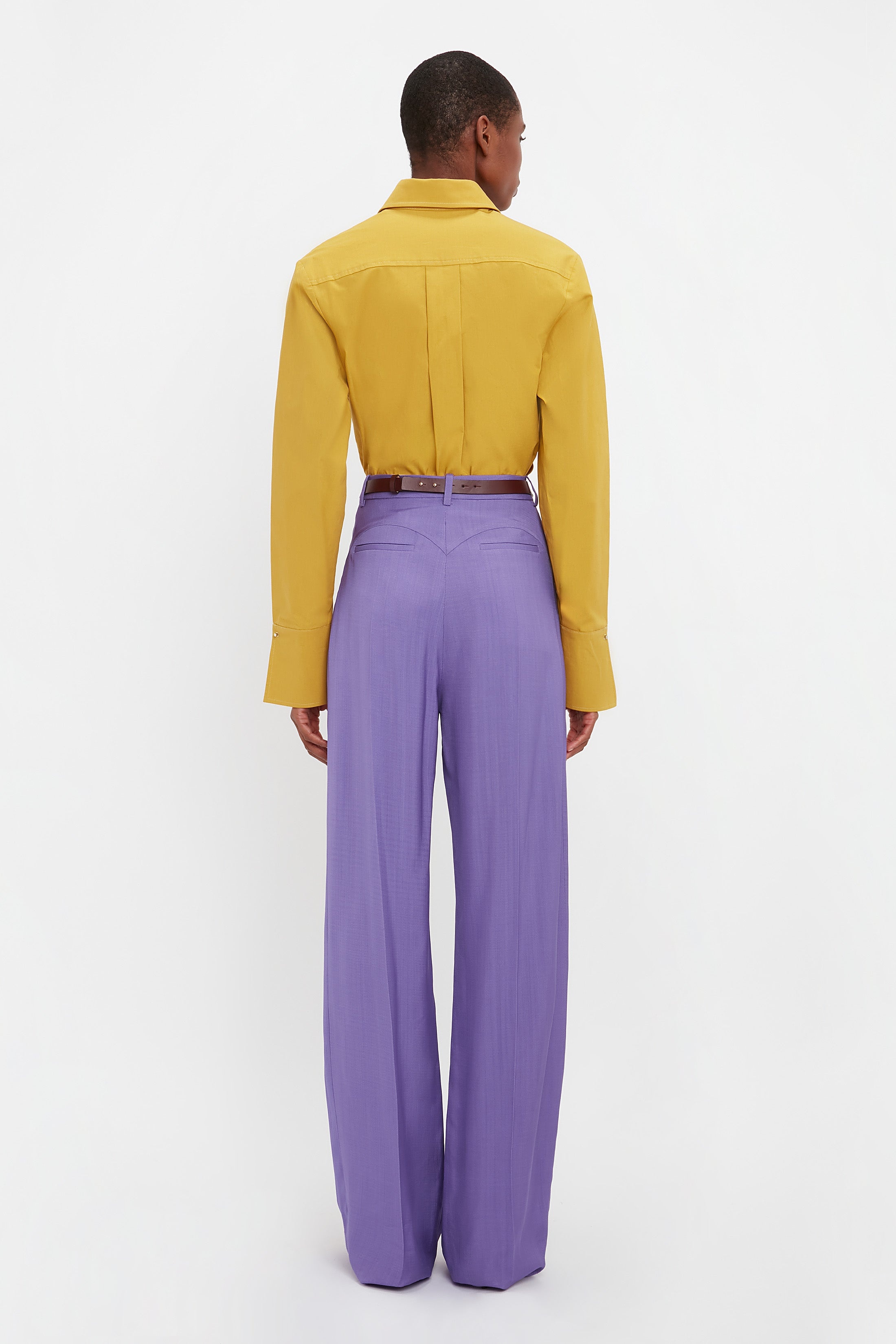 Wide Leg Trouser In Violet - 4