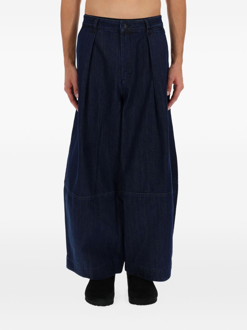 pleated wide-leg jeans 1