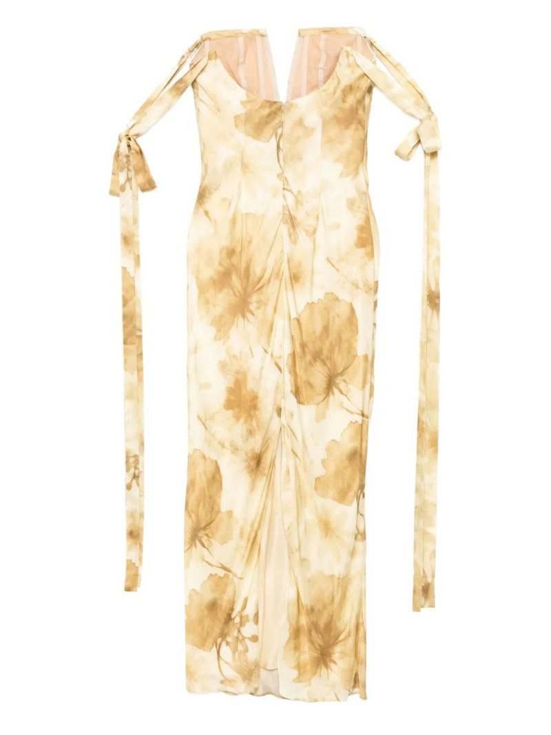 floral-print plunging gown 3