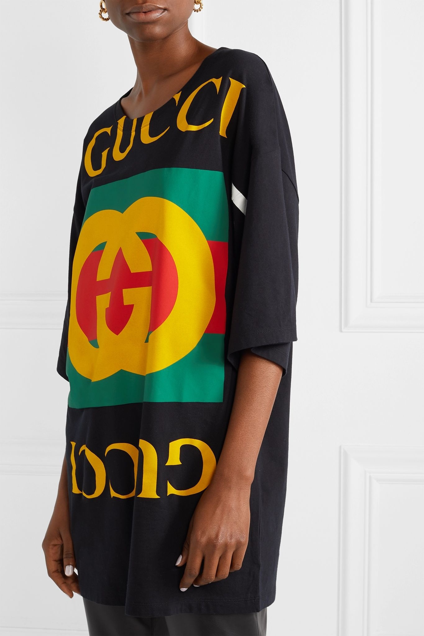 Oversized printed cotton-jersey T-shirt - 3