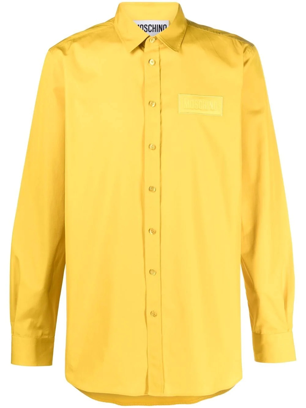 logo-patch long-sleeve shirt - 1