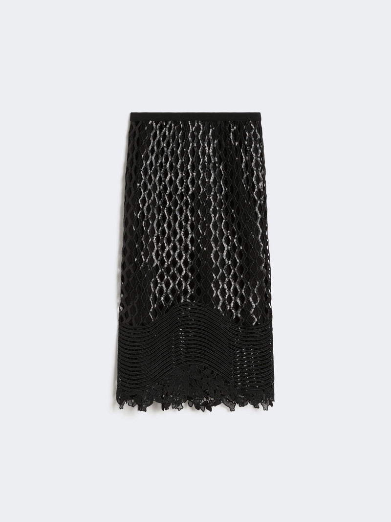 SALA Sequinned mesh skirt - BLACK 1