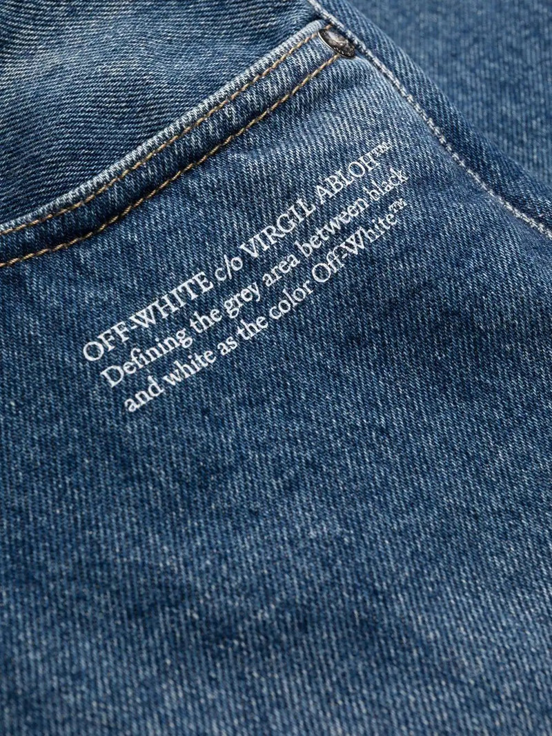 logo-print slim-fit jeans 6