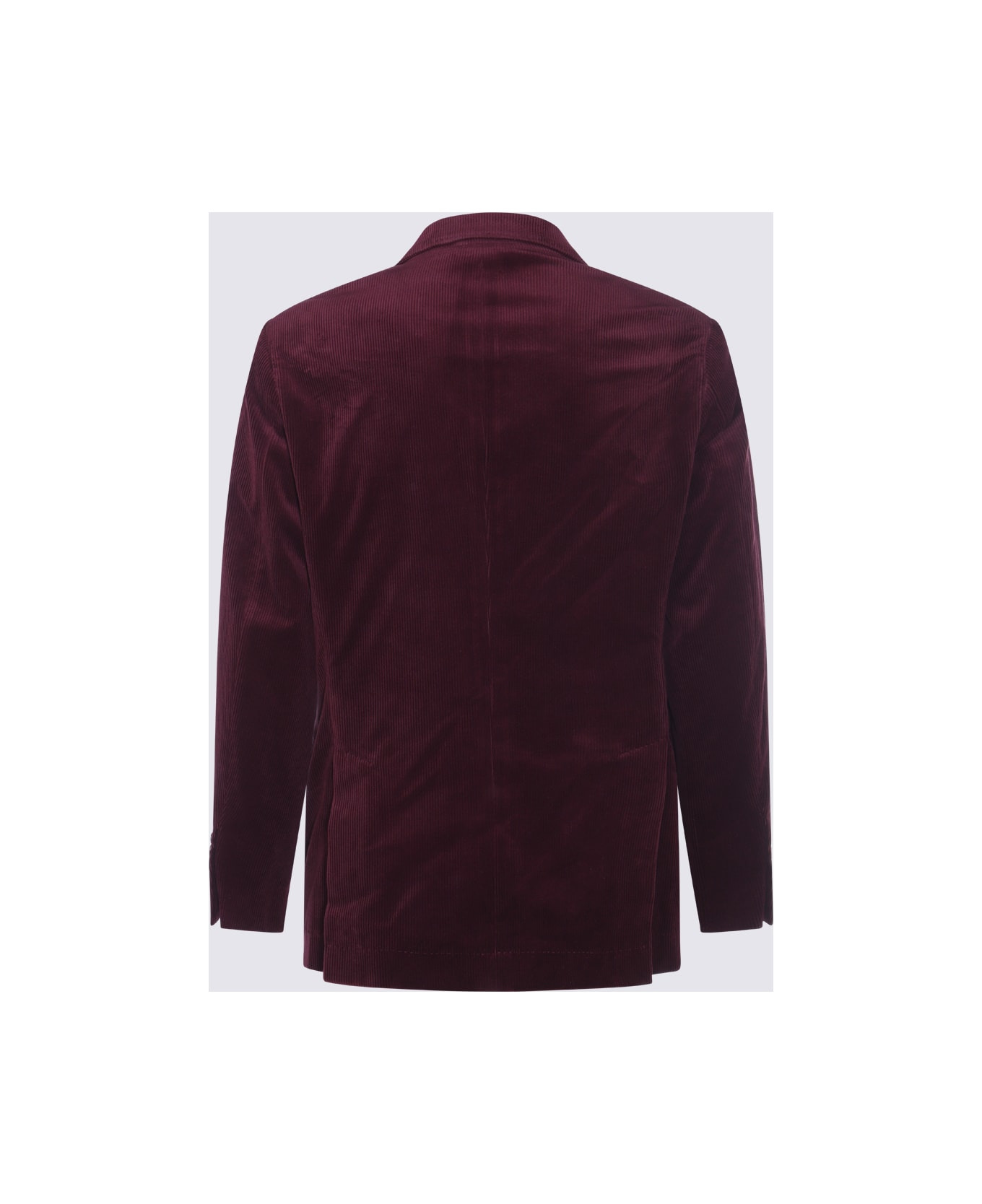 Dark Red Cotton Suit - 3