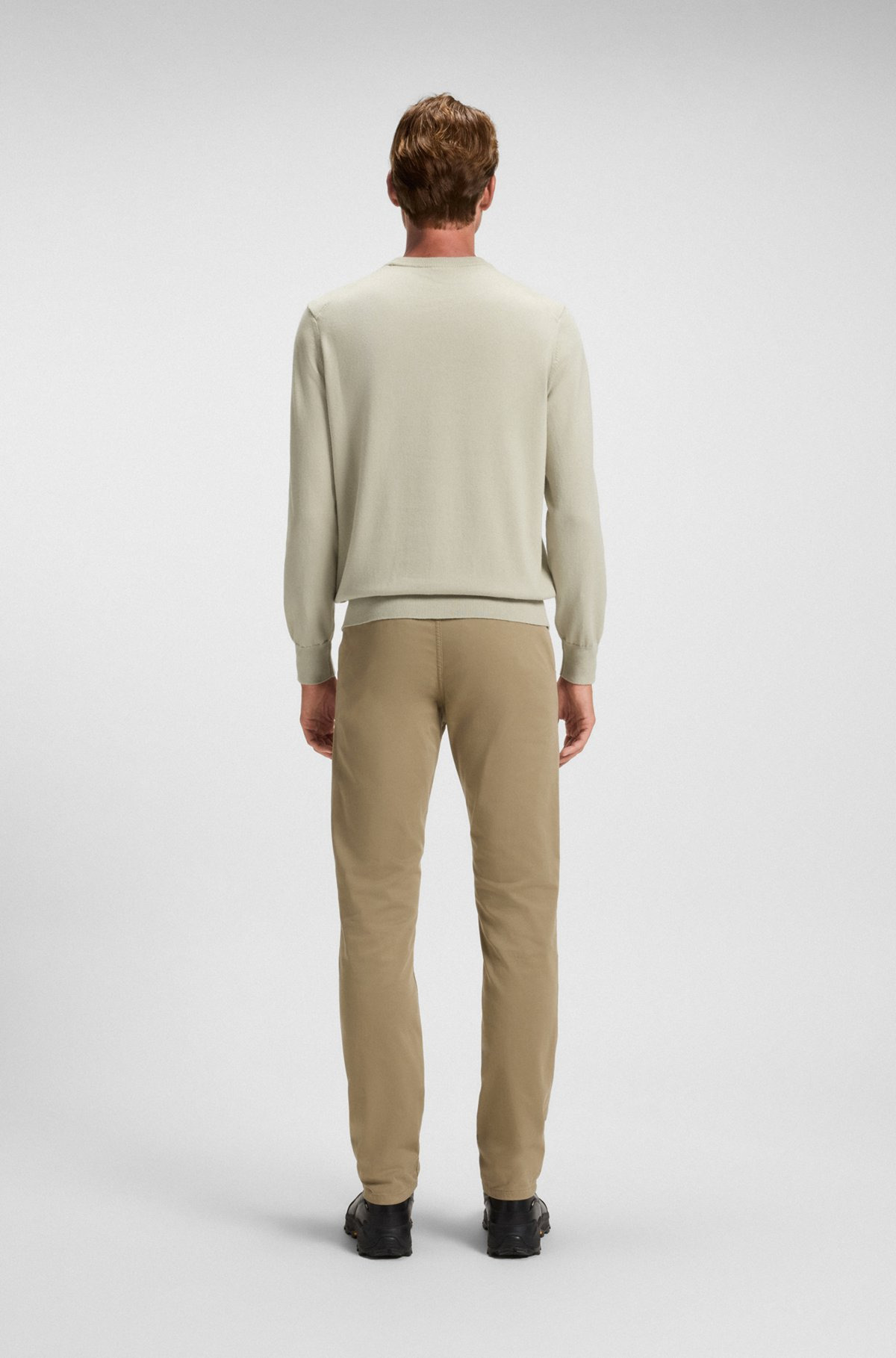 COTTON-CASHMERE REGULAR-FIT SWEATER WITH LOGO PATCH - 5
