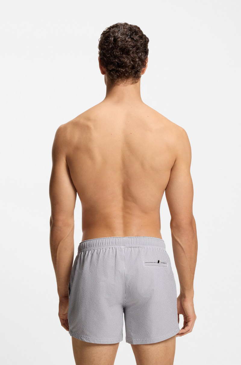 BOSS SWIM SHORTS IN STRIPED SEERSUCKER FABRIC outlook