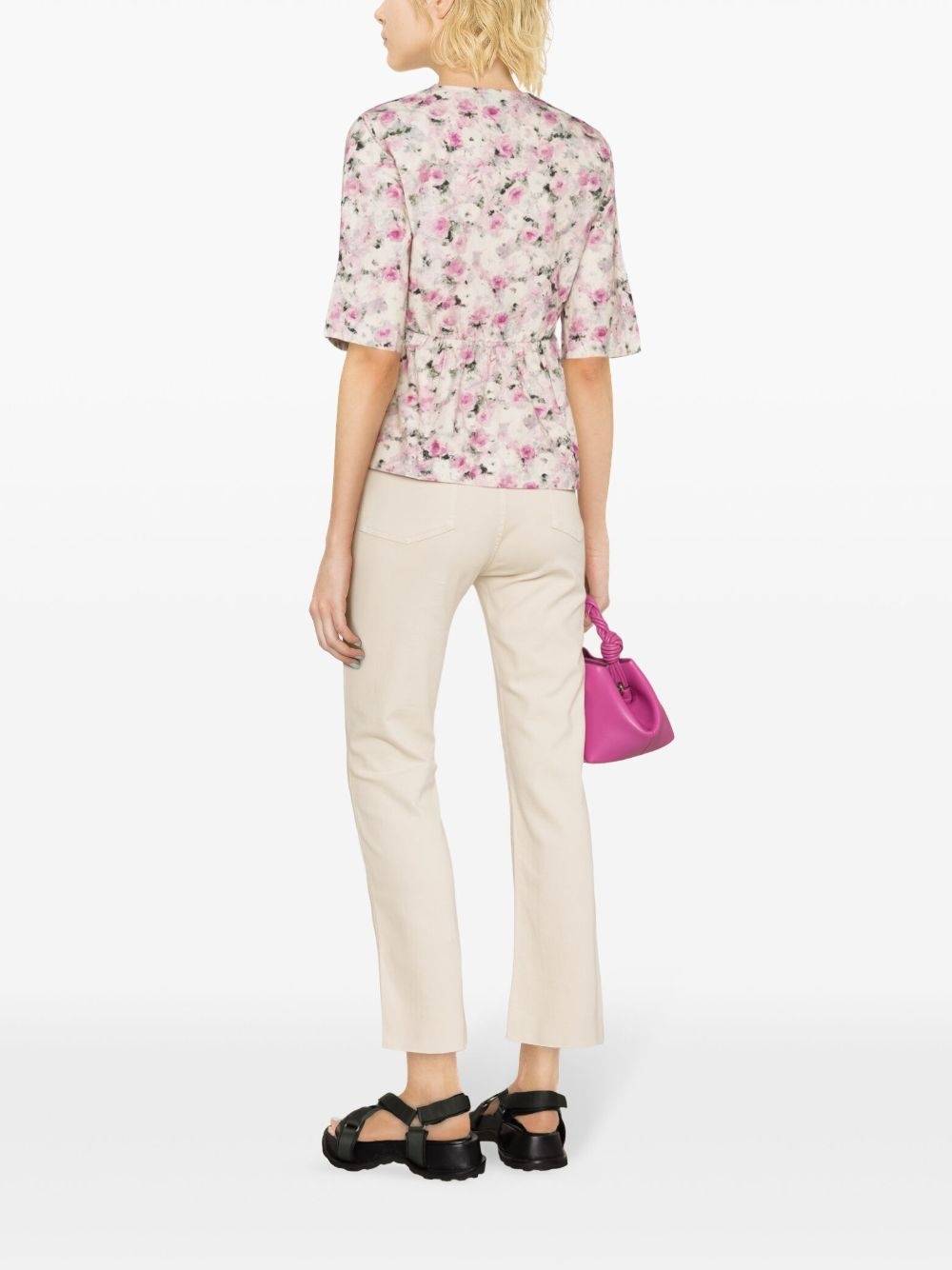 floral-print organic cotton blouse - 4