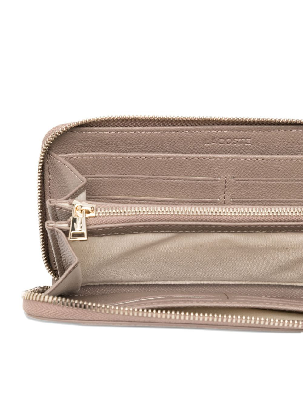 logo-print leather wallet - 3