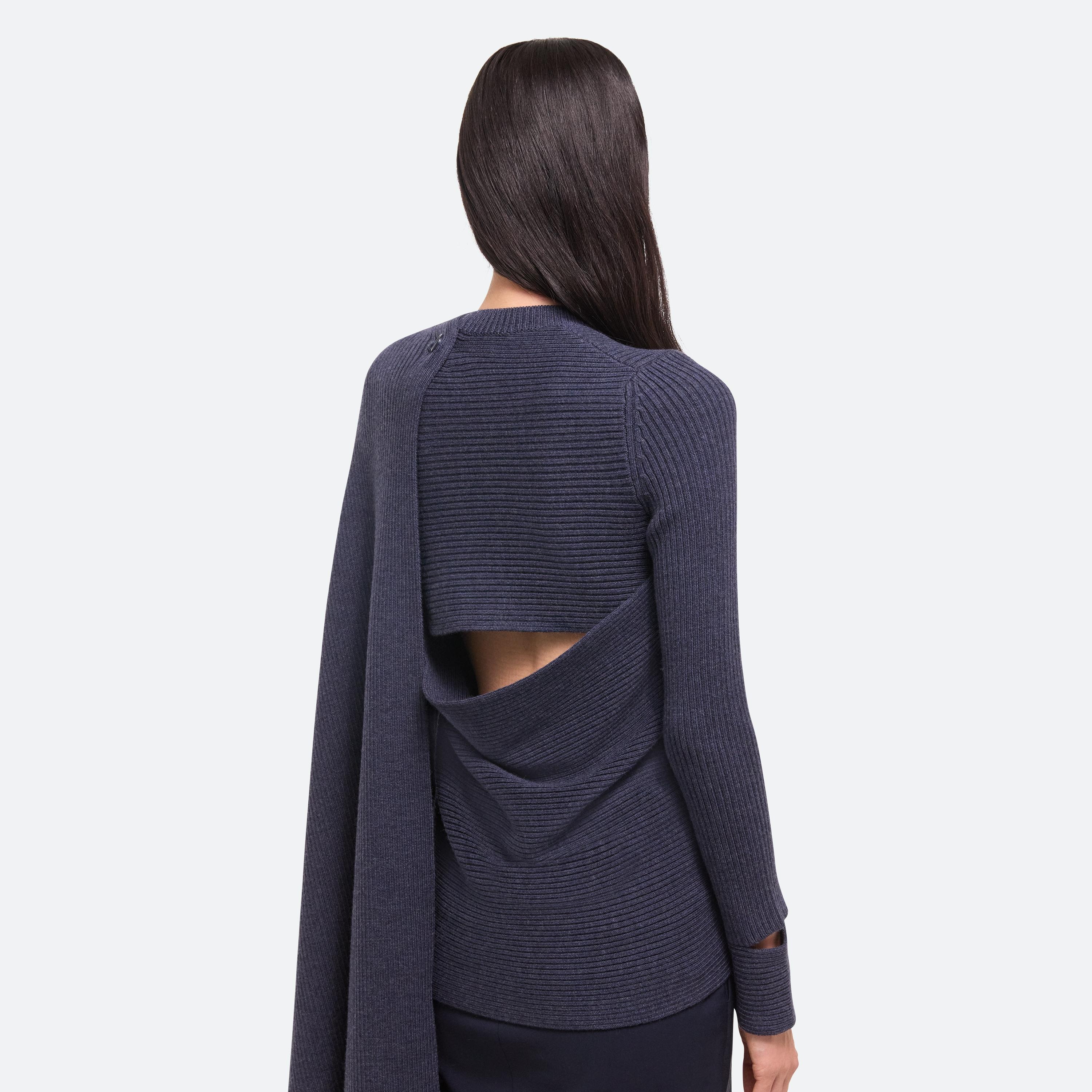 DRAPED RIB SWEATER - 6