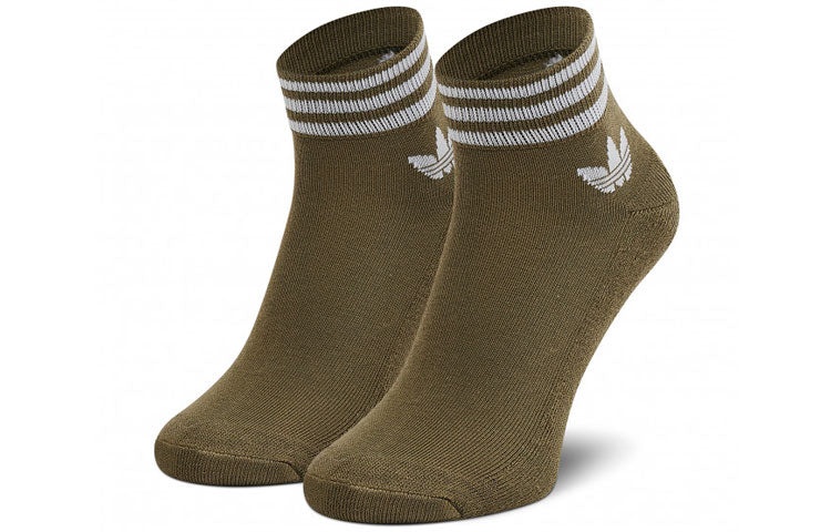 adidas originals Tref Ank Sck Hc Contrasting Colors Logo Sports Socks 3 Pairs Red / Purple / Dark Ol - 3