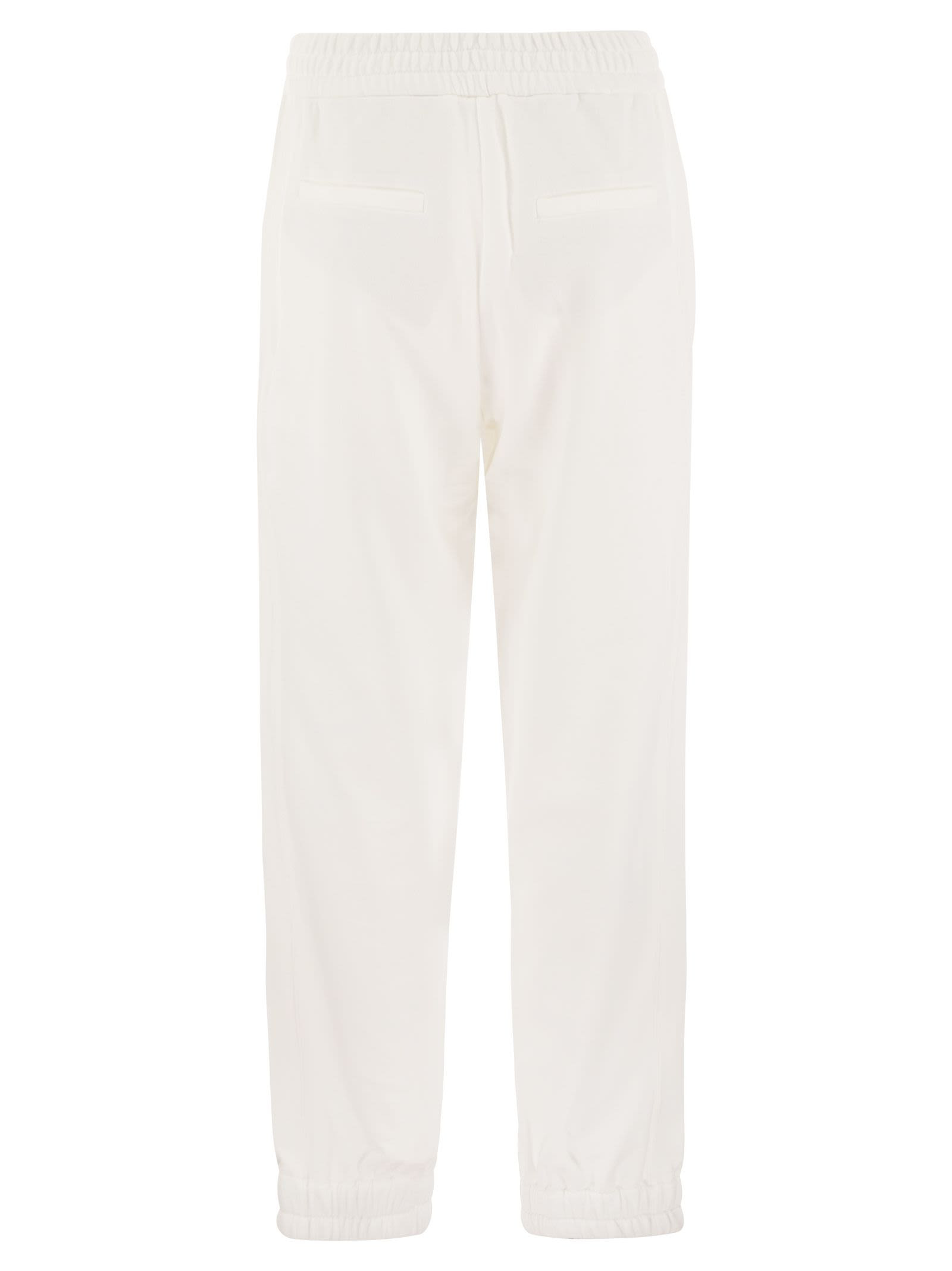Brunello Cucinelli Women Track Trousers In Light Cotton Fleece - 2