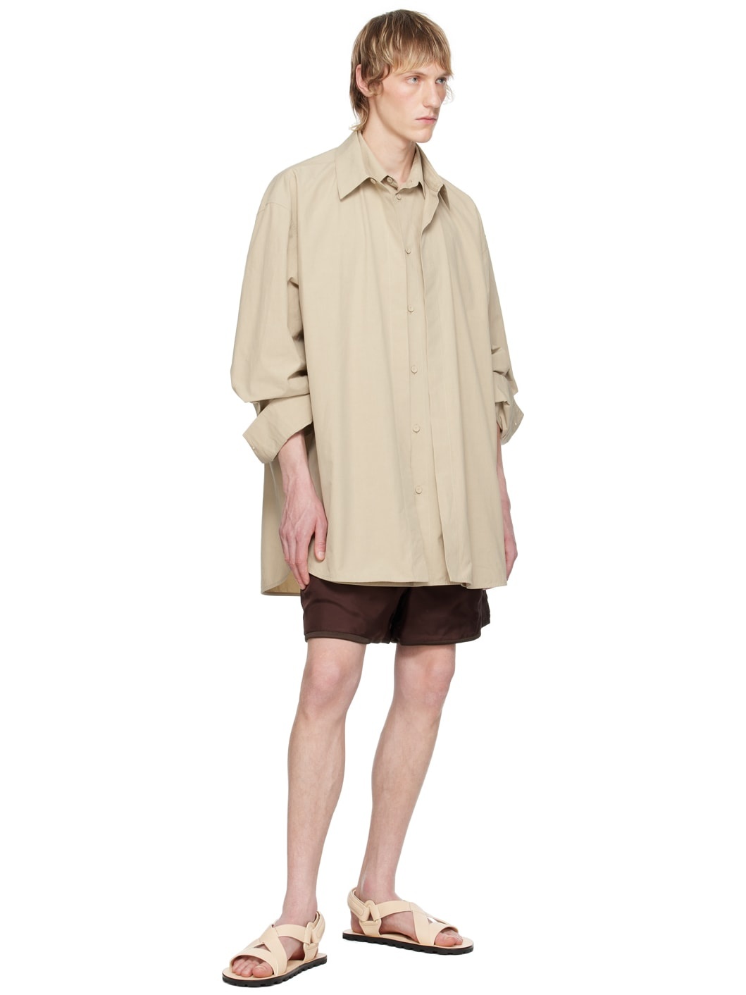 Beige Layered Shirt - 4