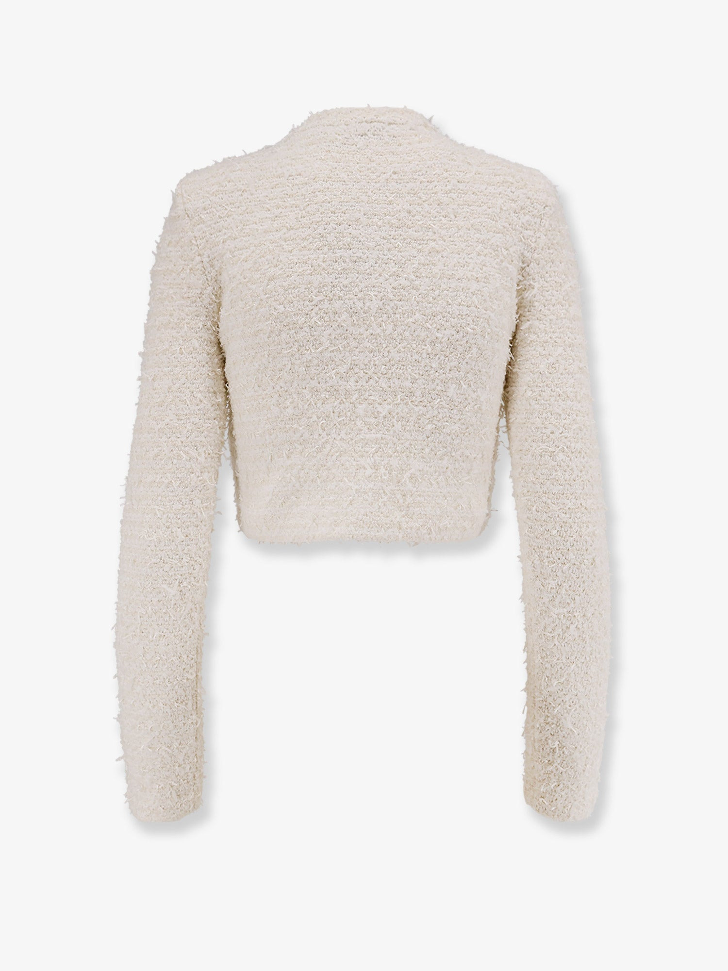 Cotton Blend Cardigan With Rhinestones - 4