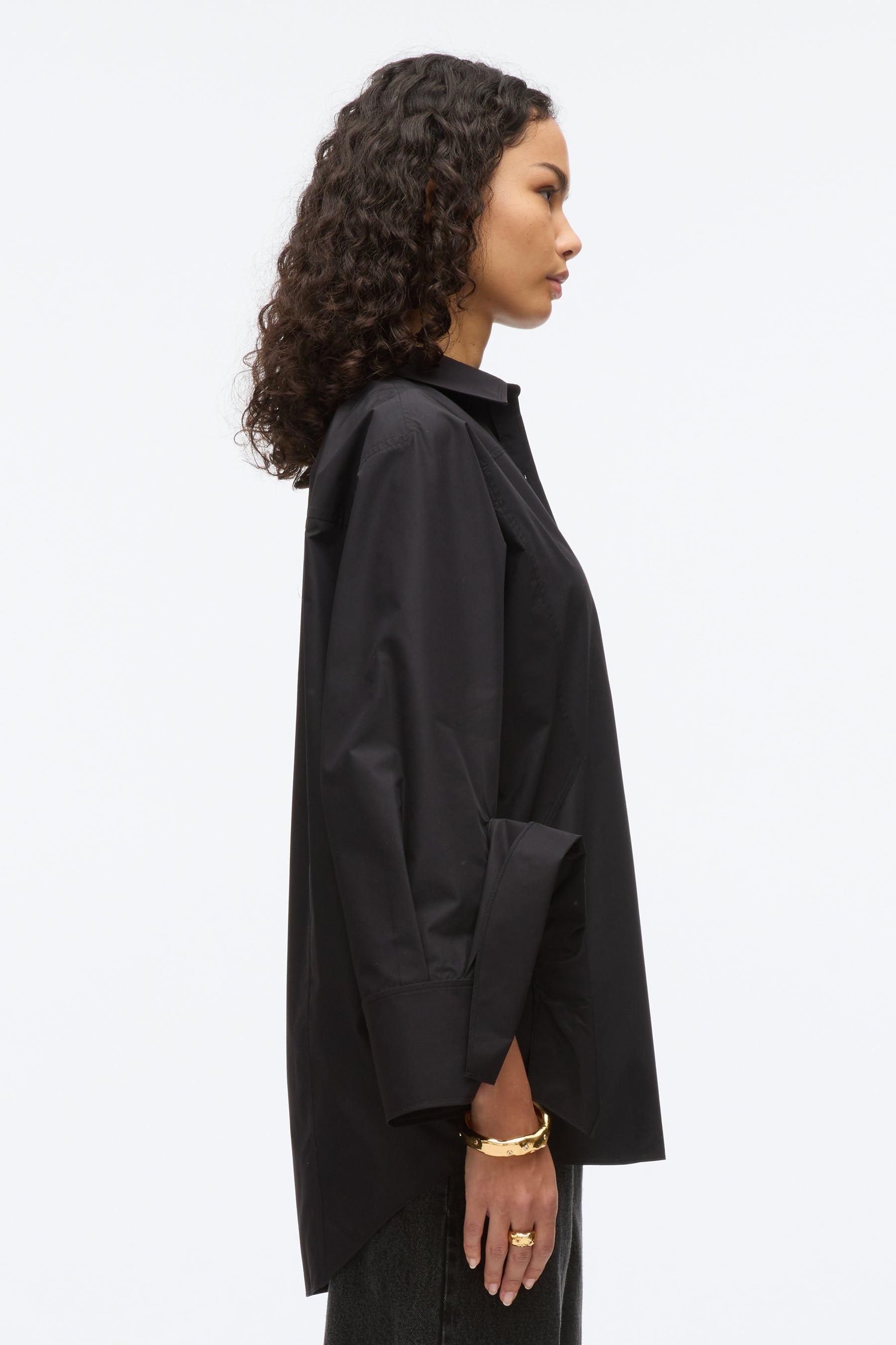 Oversize Shirt with Cascade Cuff - 3
