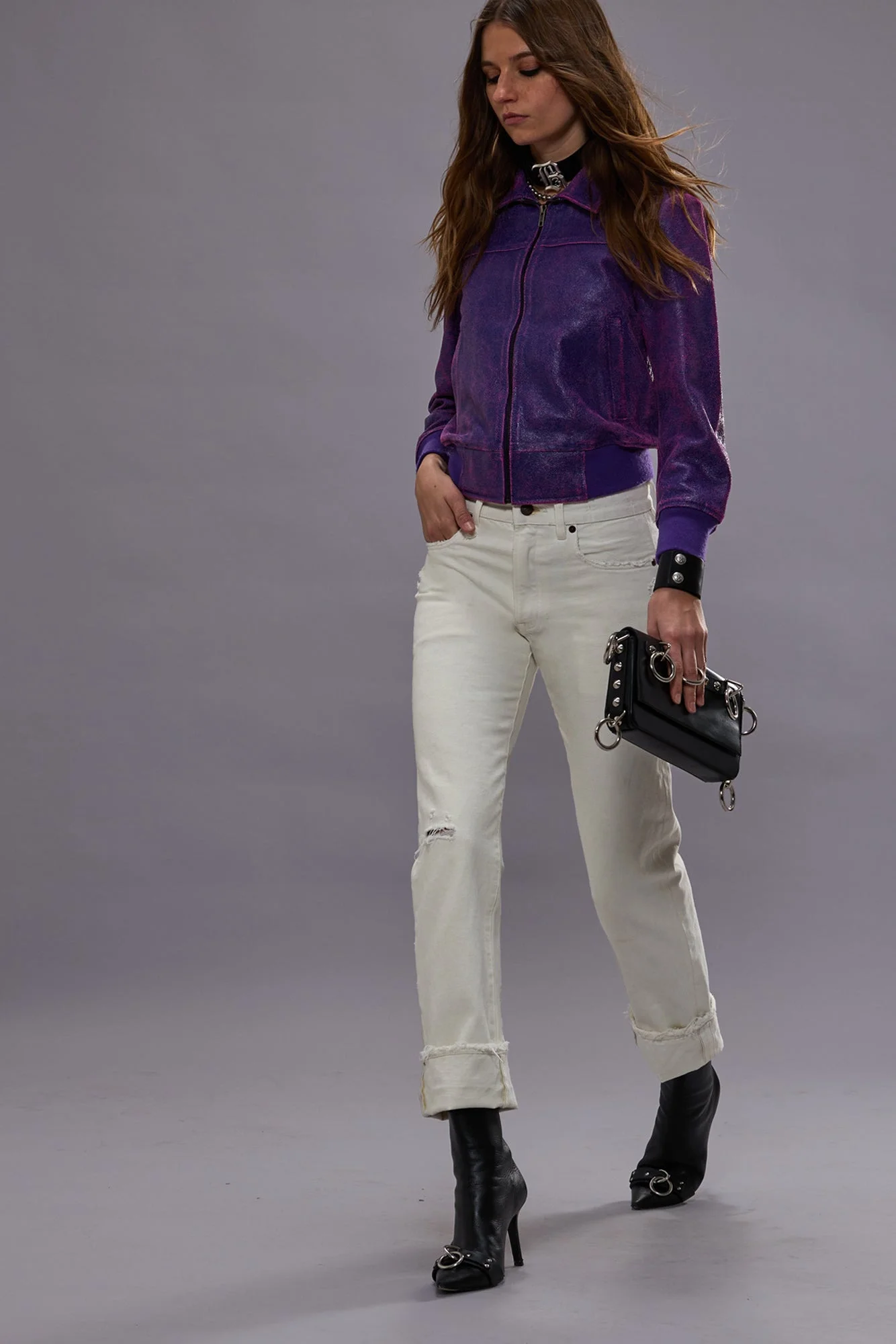 CUFFED ROMEO JEAN - BENNETT WHITE SELVEDGE - R13 - 1