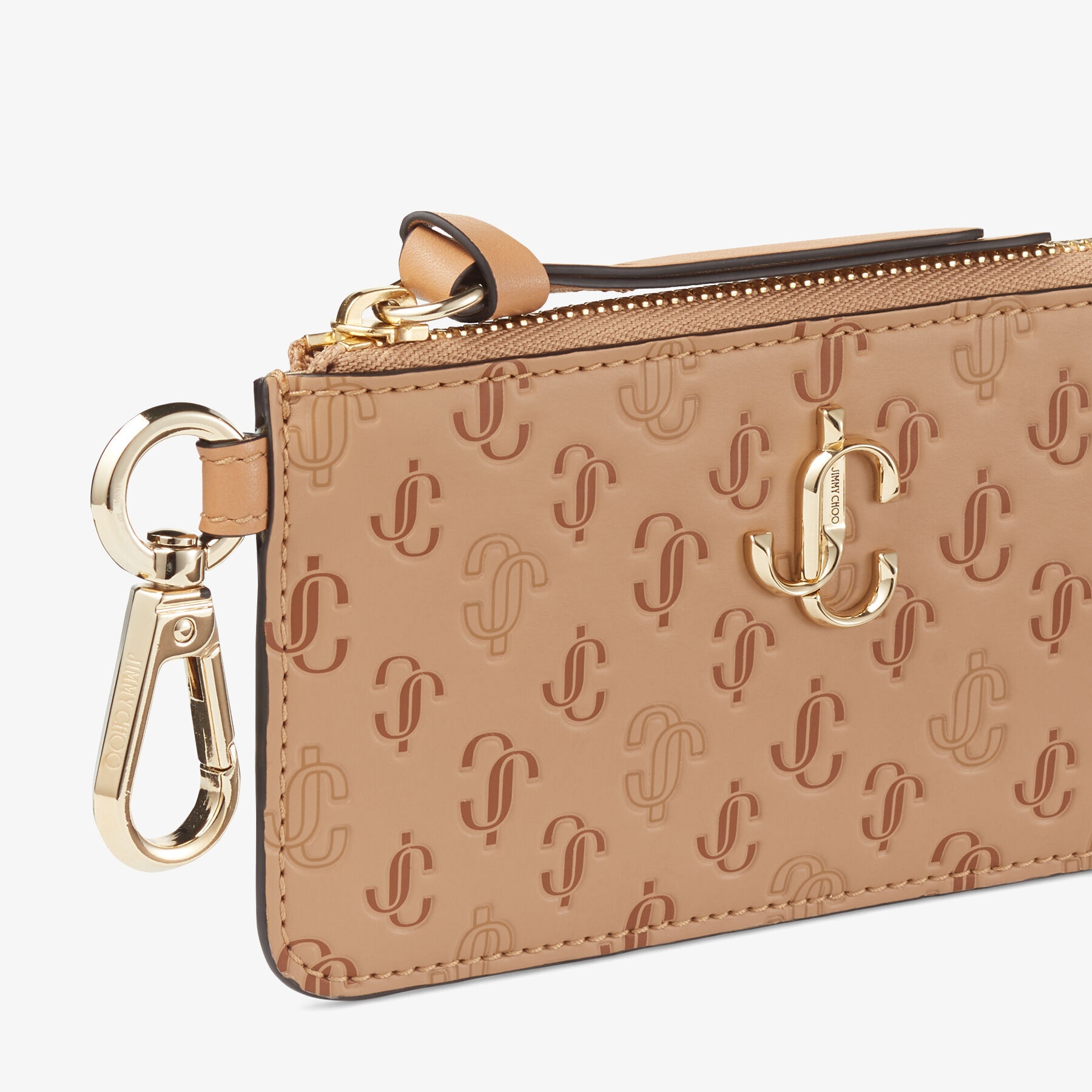 Lise-z
Caramel JC Monogrammed Leather Card Holder with Light Gold JC Monogram - 2
