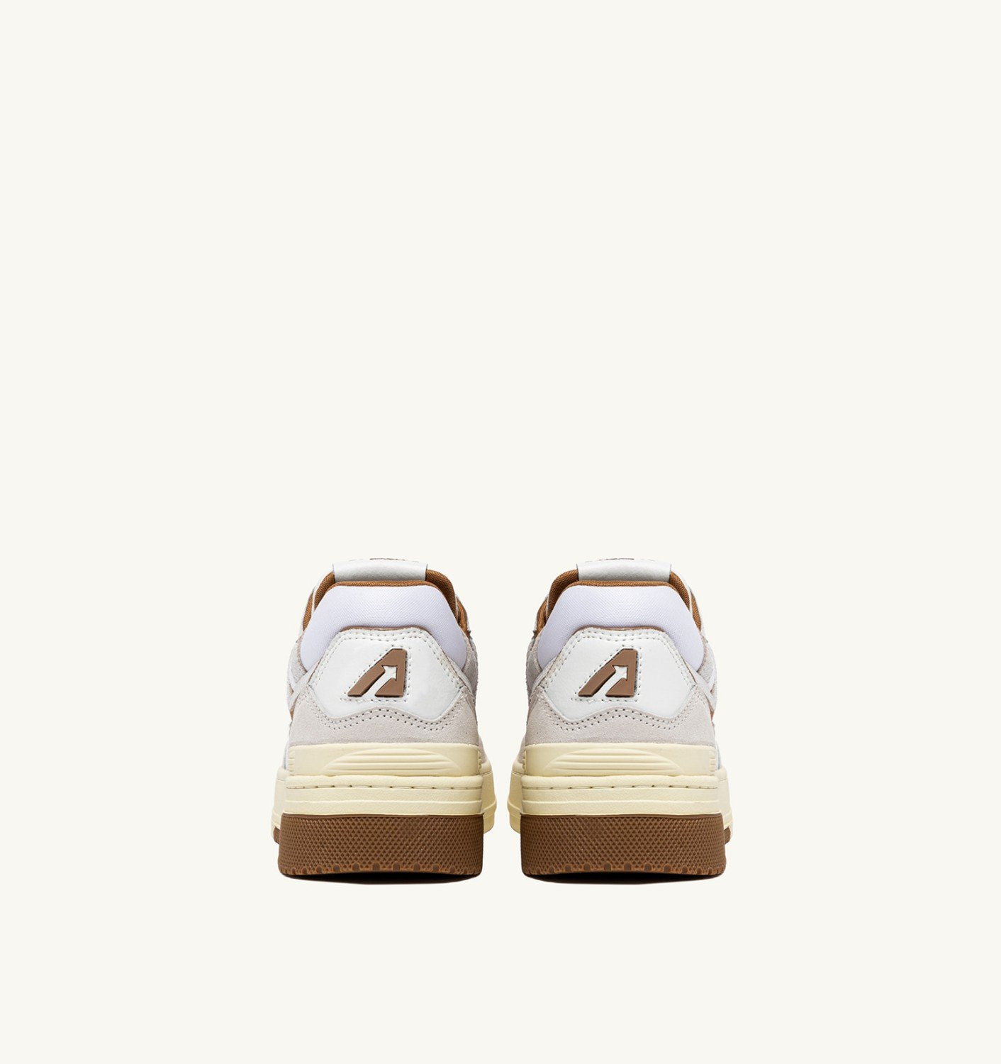 CLC LOW SNEAKERS IN WHITE AND CIGAR LEATHER AND SUEDE - 3
