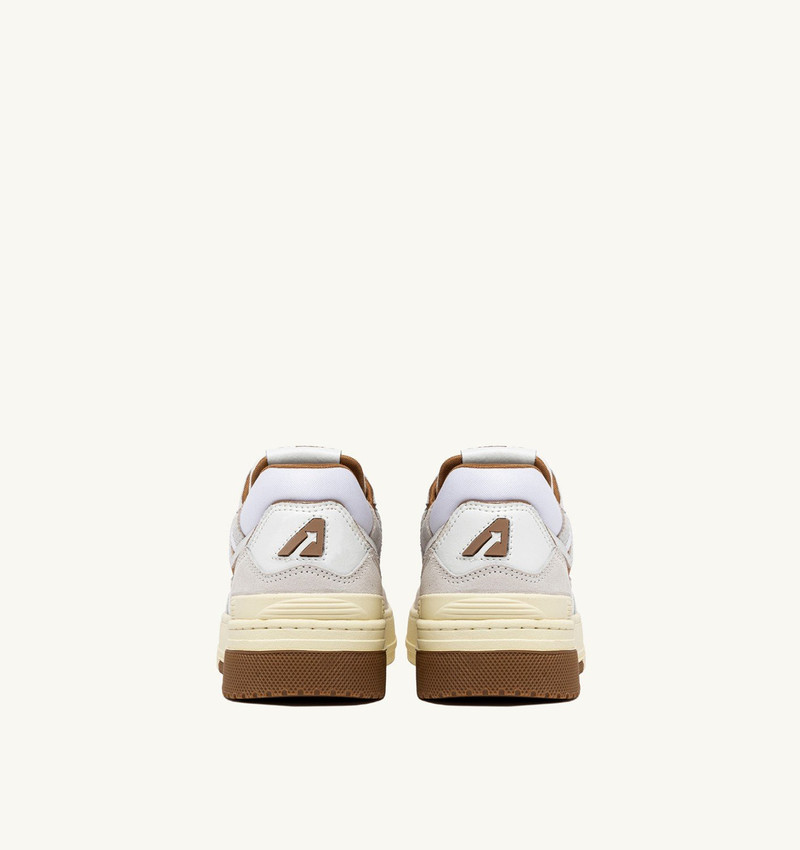 CLC LOW SNEAKERS IN WHITE AND CIGAR LEATHER AND SUEDE 3