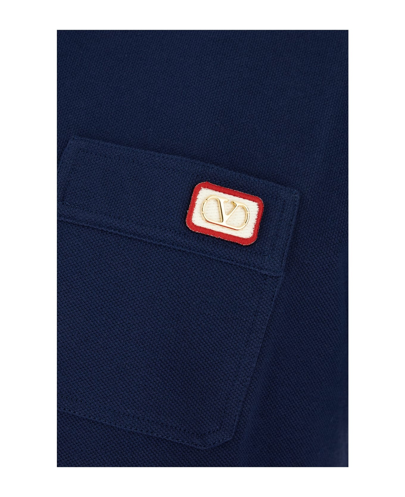 Midnight Blue Cotton Polo Shirt - 3