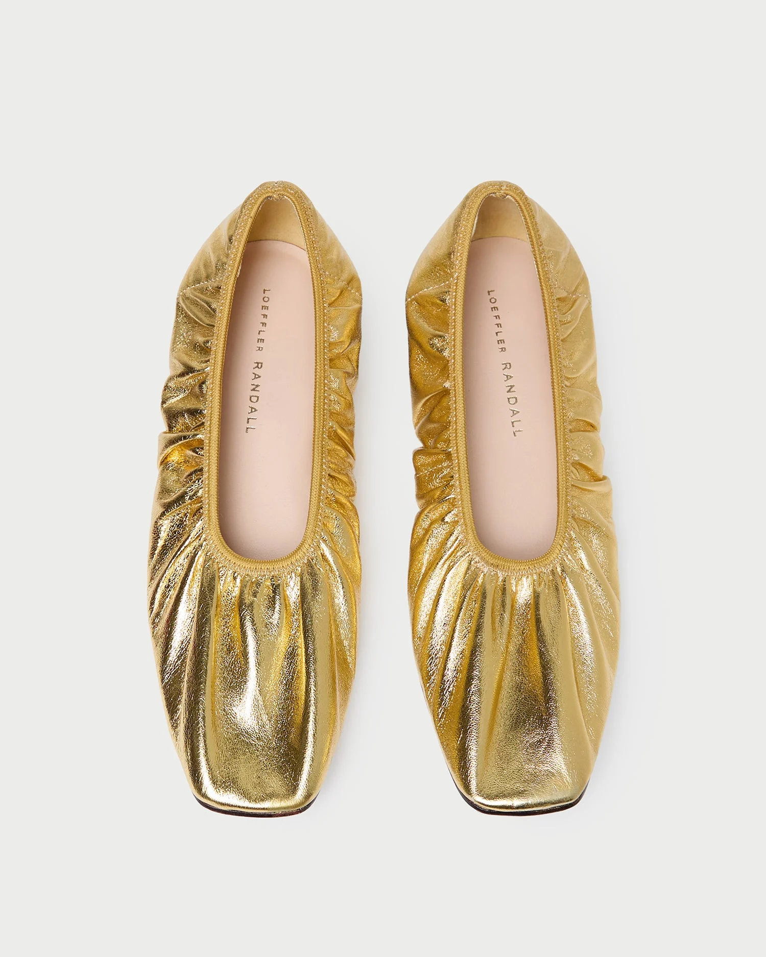 Tove Gold Leather Ballet Flat - 1