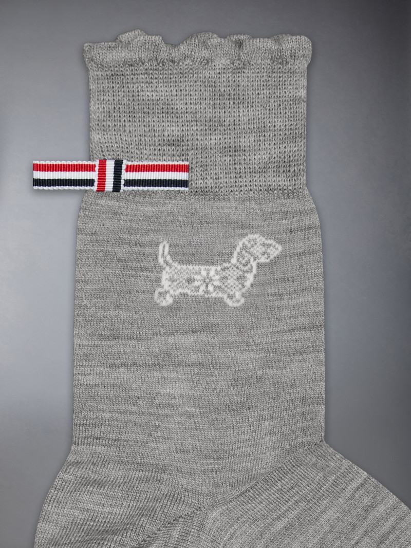 Thom Browne MERINO WOOL HOLIDAY HECTOR CREW SOCKS outlook