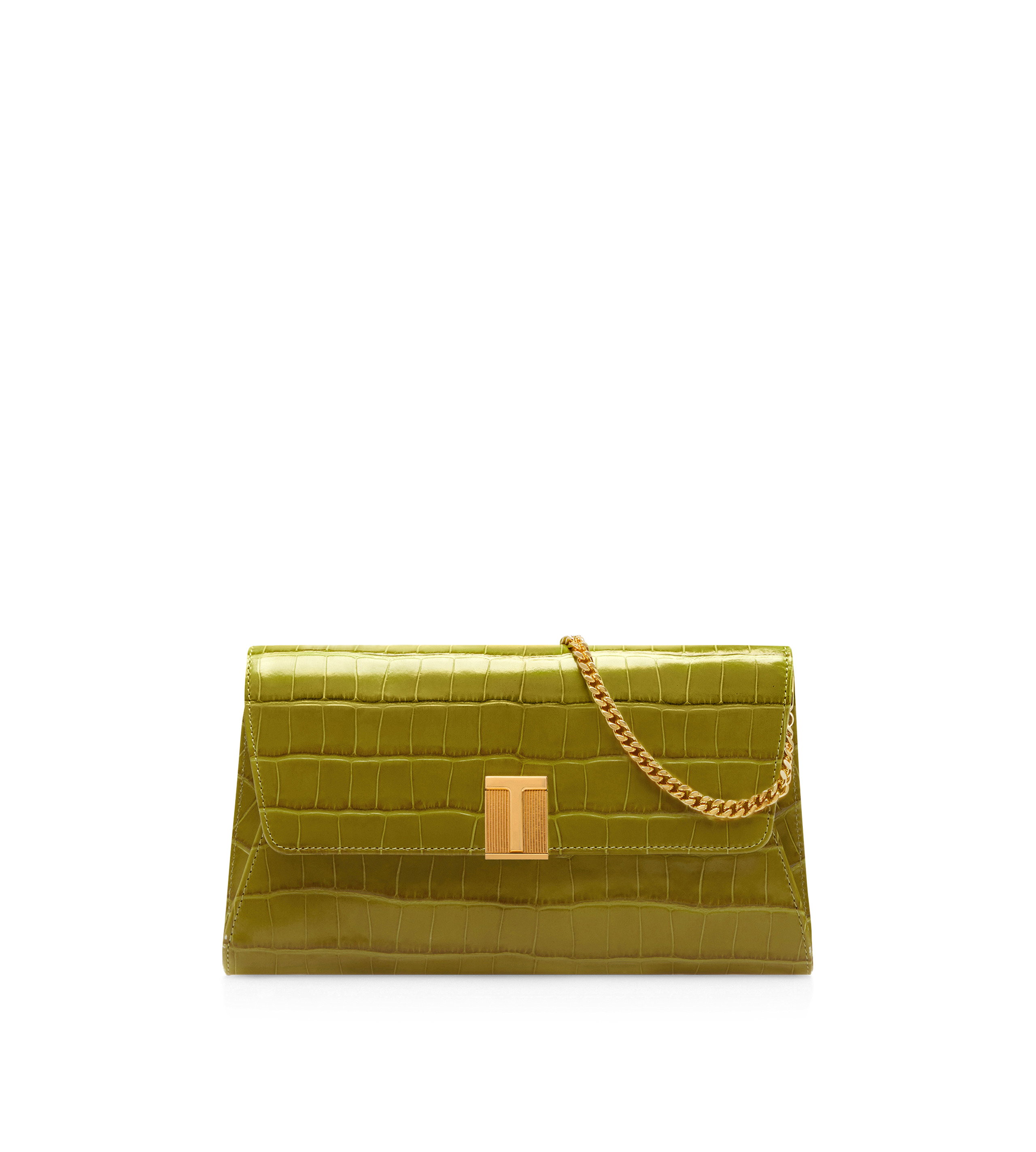 PRINTED CROCODILE LEATHER NOBILE CLUTCH - 1