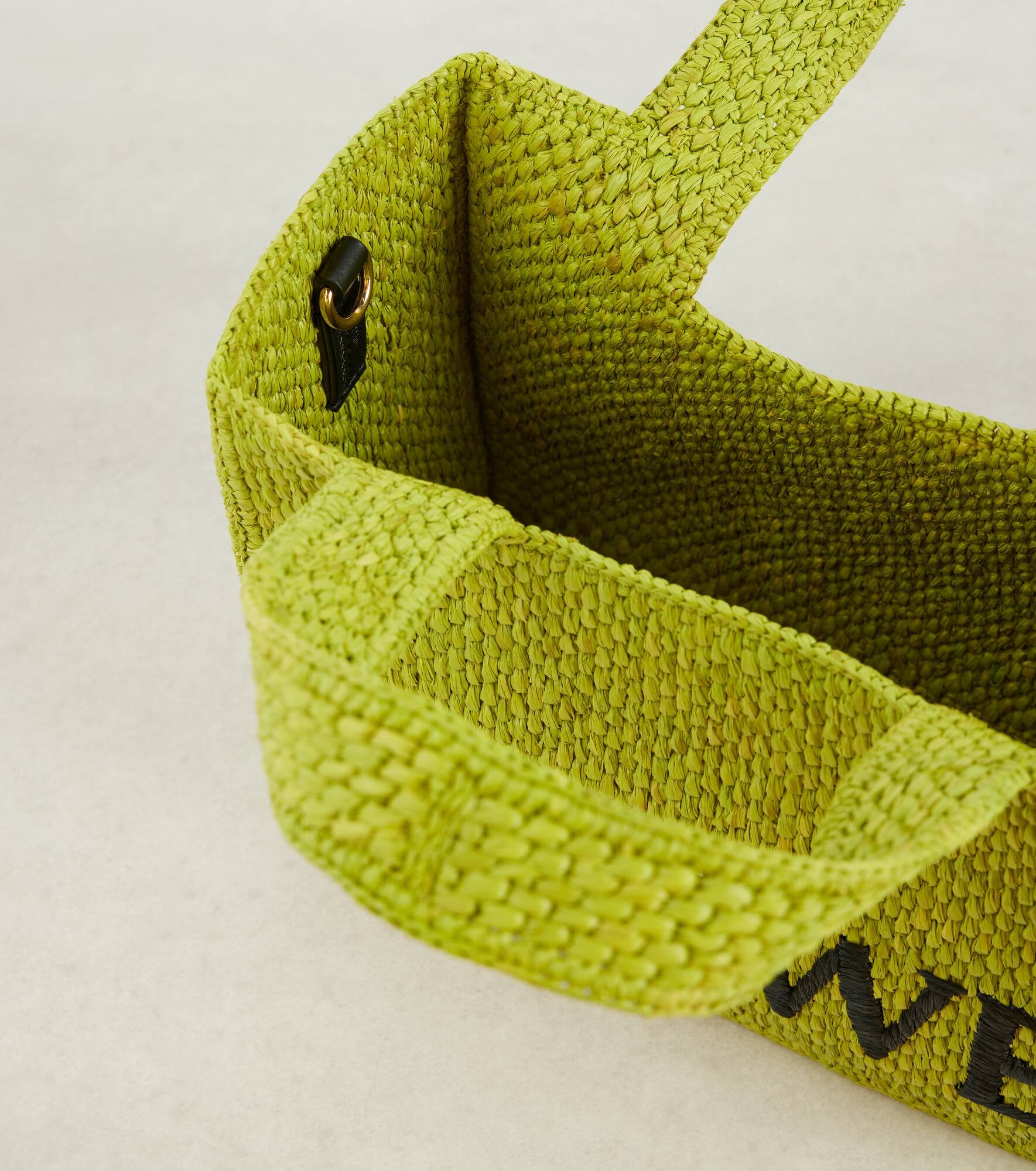 Paula's Ibiza Font Small raffia tote bag - 3