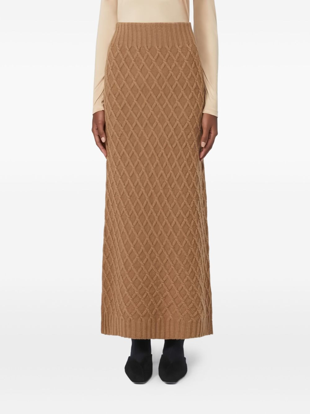cable-knit midi skirt - 3
