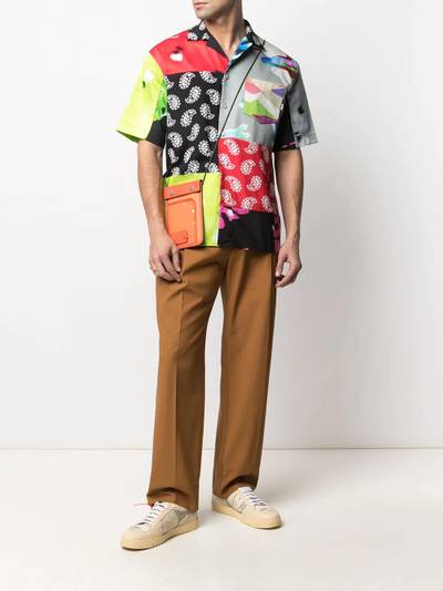 MSGM panelled patchwork shirt outlook