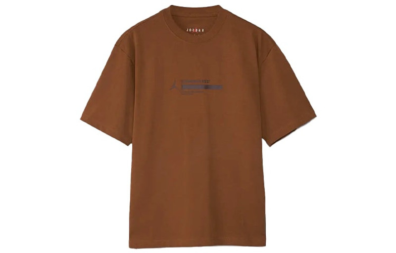 Air Jordan 23 Engineered Basketball Sports Printing Round Neck Short Sleeve Brown DC9769-204 - 1