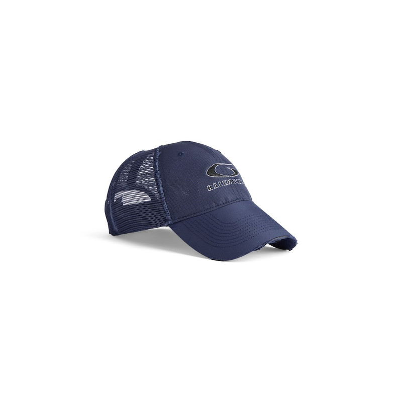 BALENCIAGA Perforated Trucker Cap in Navy/black outlook