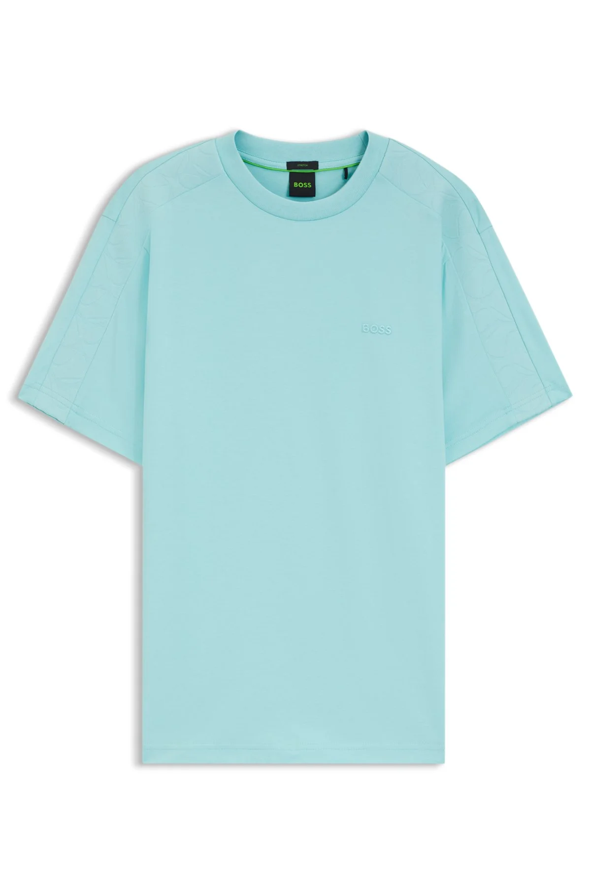 STRETCH-COTTON T-SHIRT WITH JACQUARD TAPE - 1