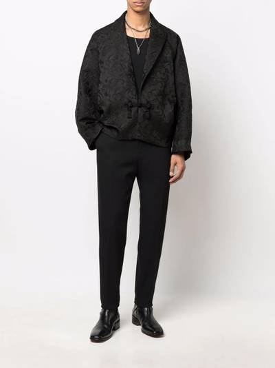 SAINT LAURENT patterned jacquard blazer outlook