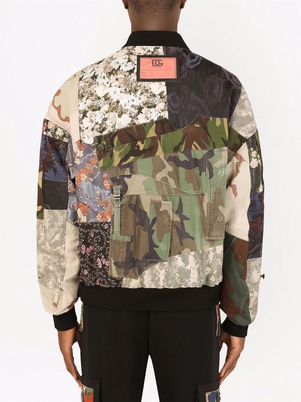 patchwork long-sleeve bomber jacket - 4