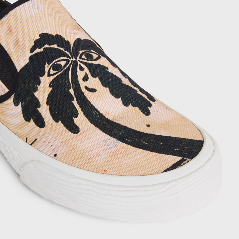 CELINE ELLIOT SLIP-ON in "LOST PARADISE" PRINTED CANVAS BY ED BRONNER 4