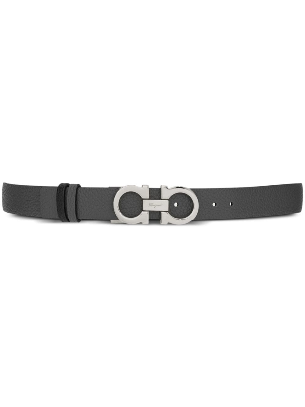 Gancini-buckle leather belt - 1