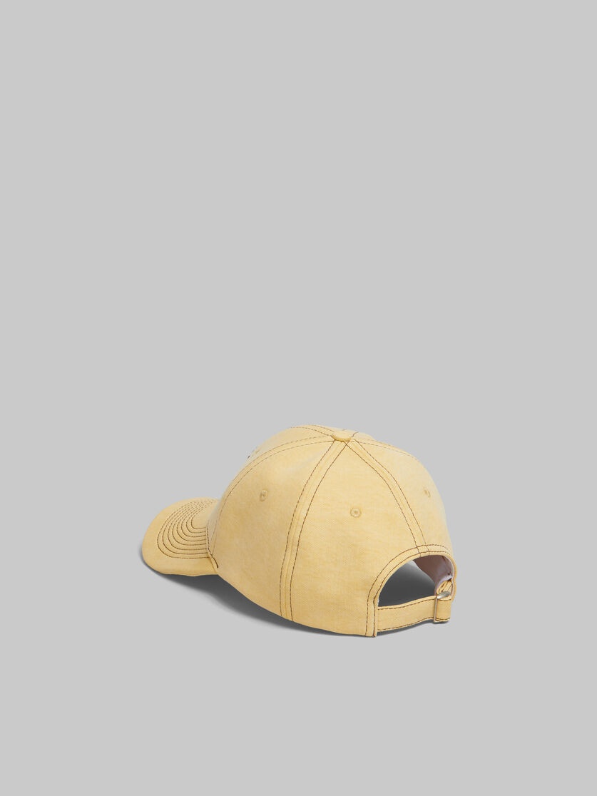 YELLOW ORGANIC DENIM BASEBALL CAP WITH MARNI MENDING - 3