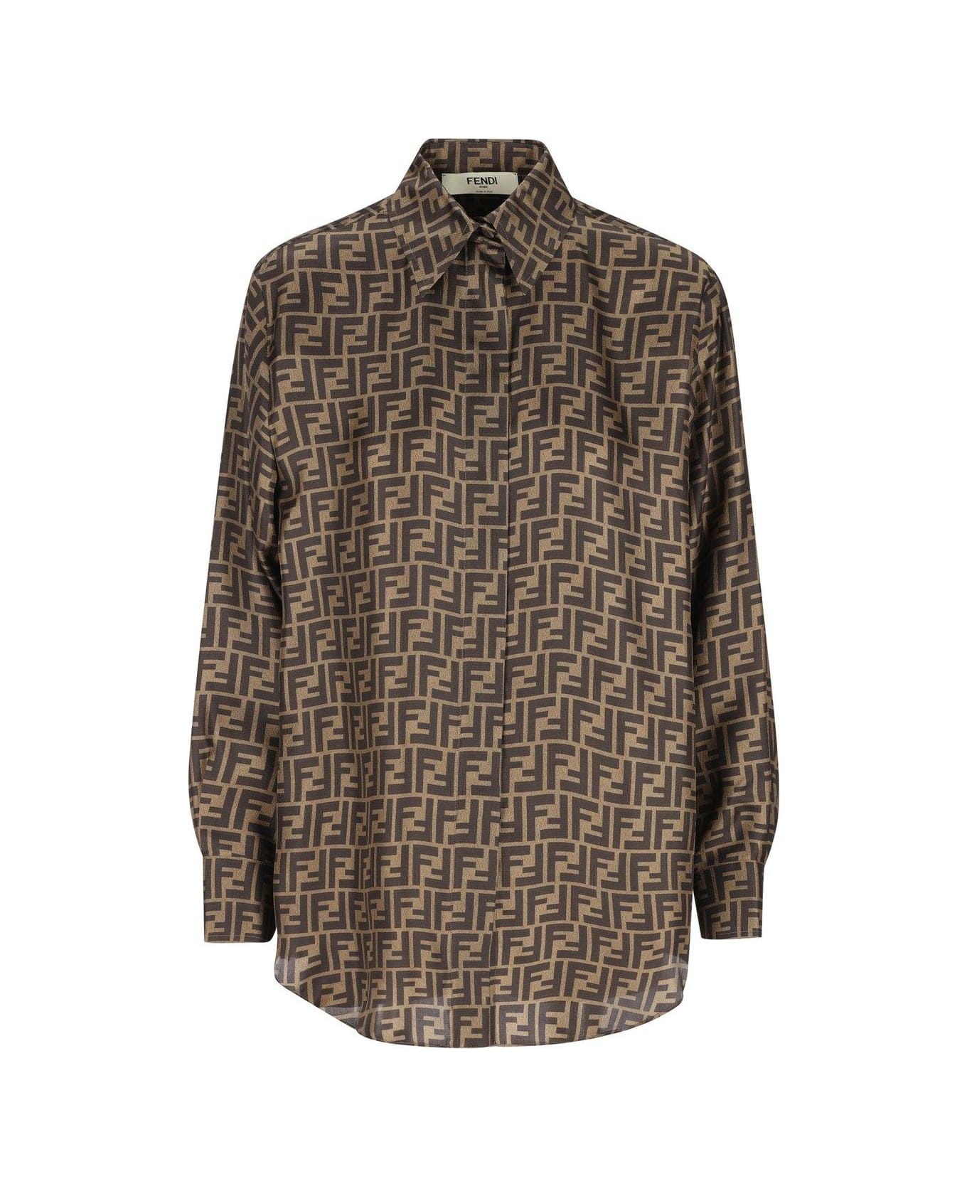 Ff Motif Twill Shirt - 1