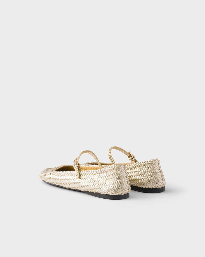 Woven leather ballerinas 5