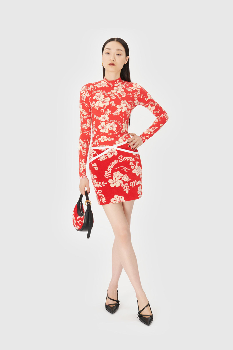 Marine Serre Recycled Jersey High Neck Second Skin outlook