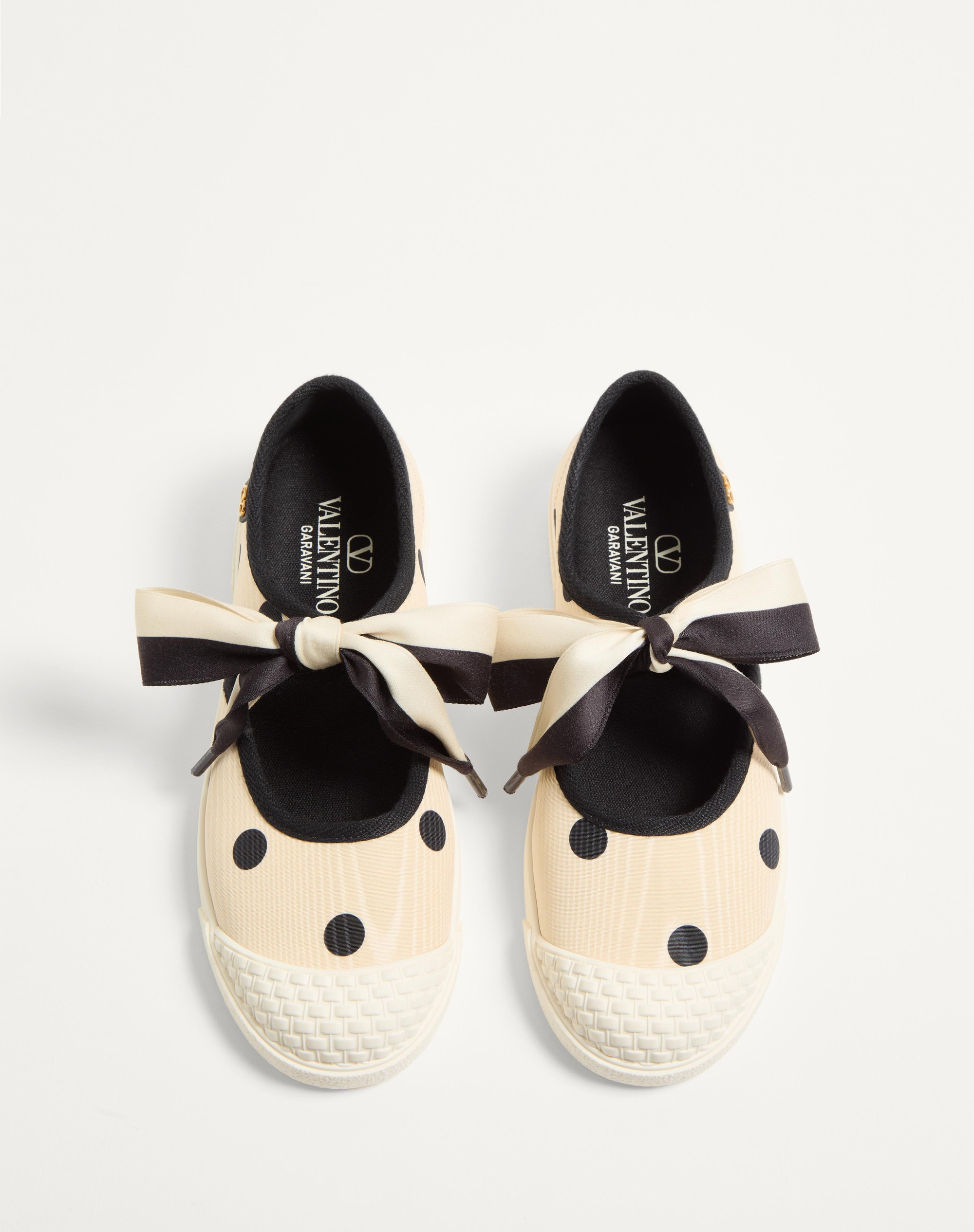 BAY BY BAY BALLERINA SNEAKERS IN MOIRÉ PLUS DE POIS FABRIC - 4