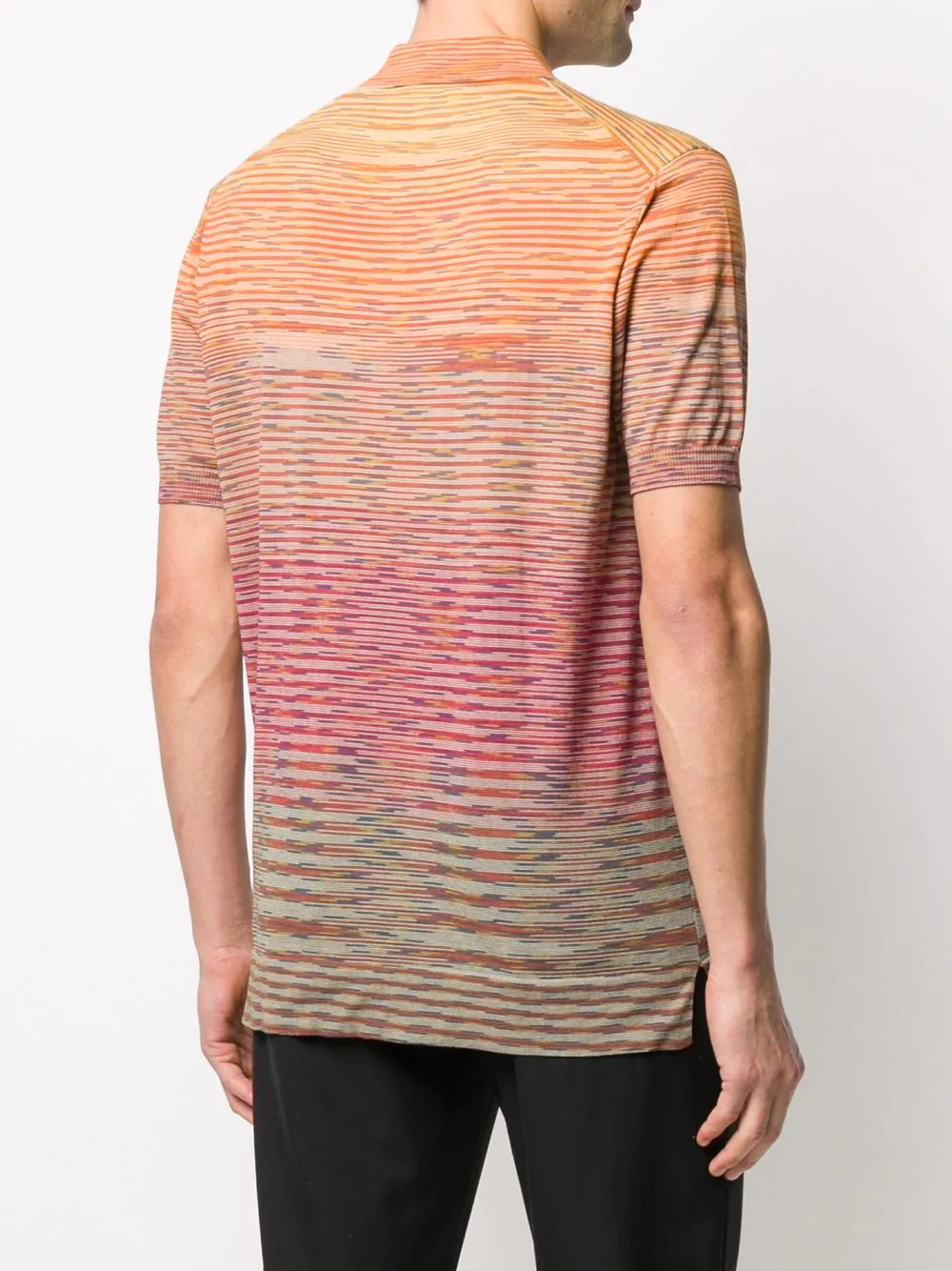 abstract stripe polo shirt - 4