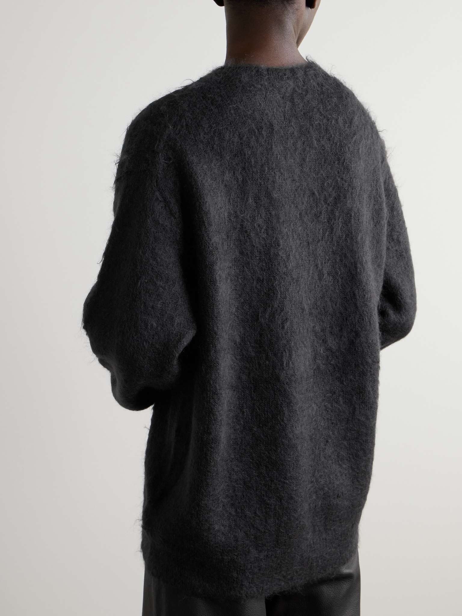 Oversized Brushed Mohair and Wool-Blend Sweater - 3