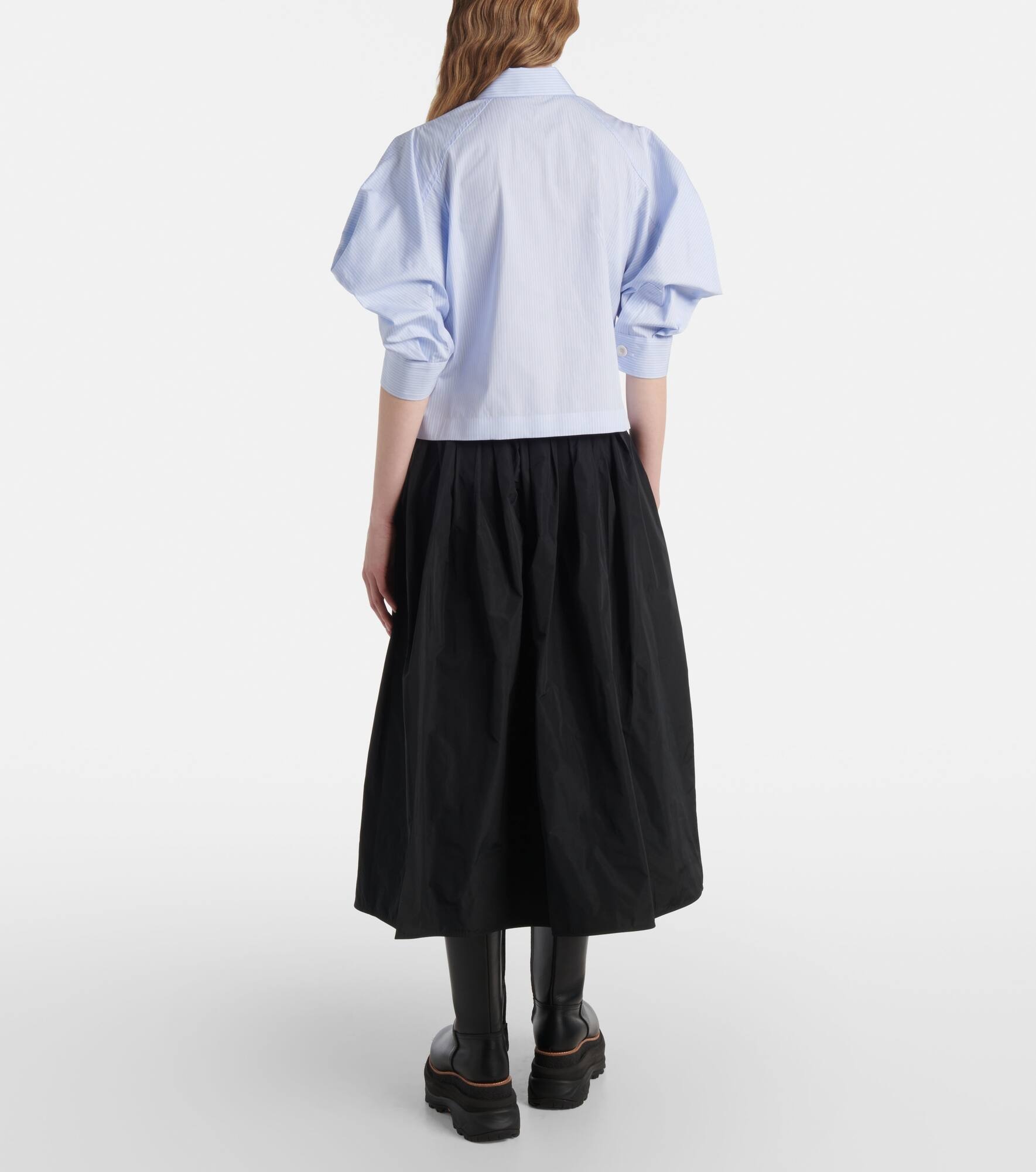 Striped cotton poplin shirt - 3