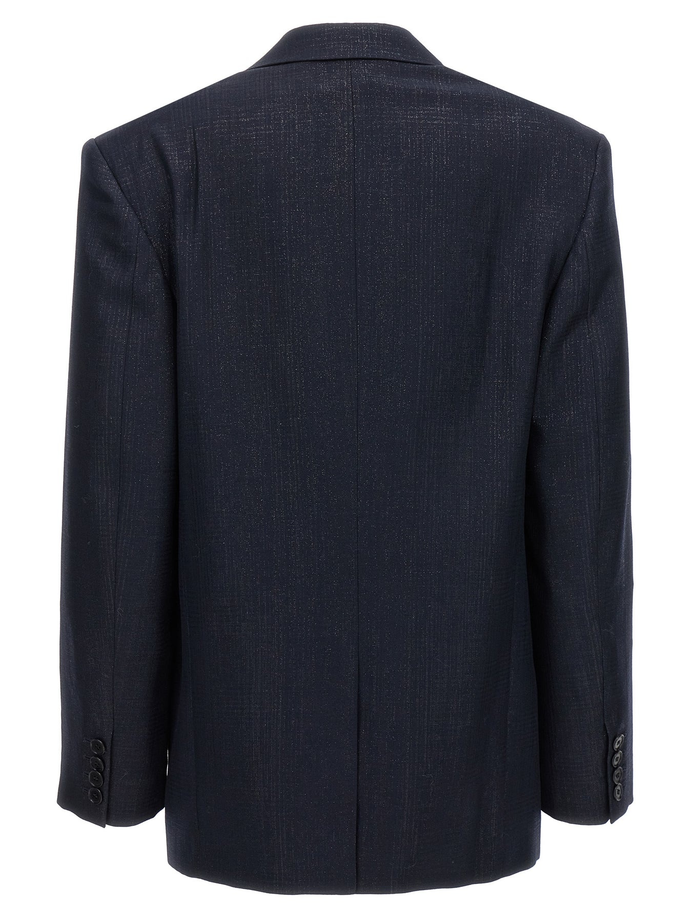 Lurex Single-Breasted Blazer Jackets Blue - 2