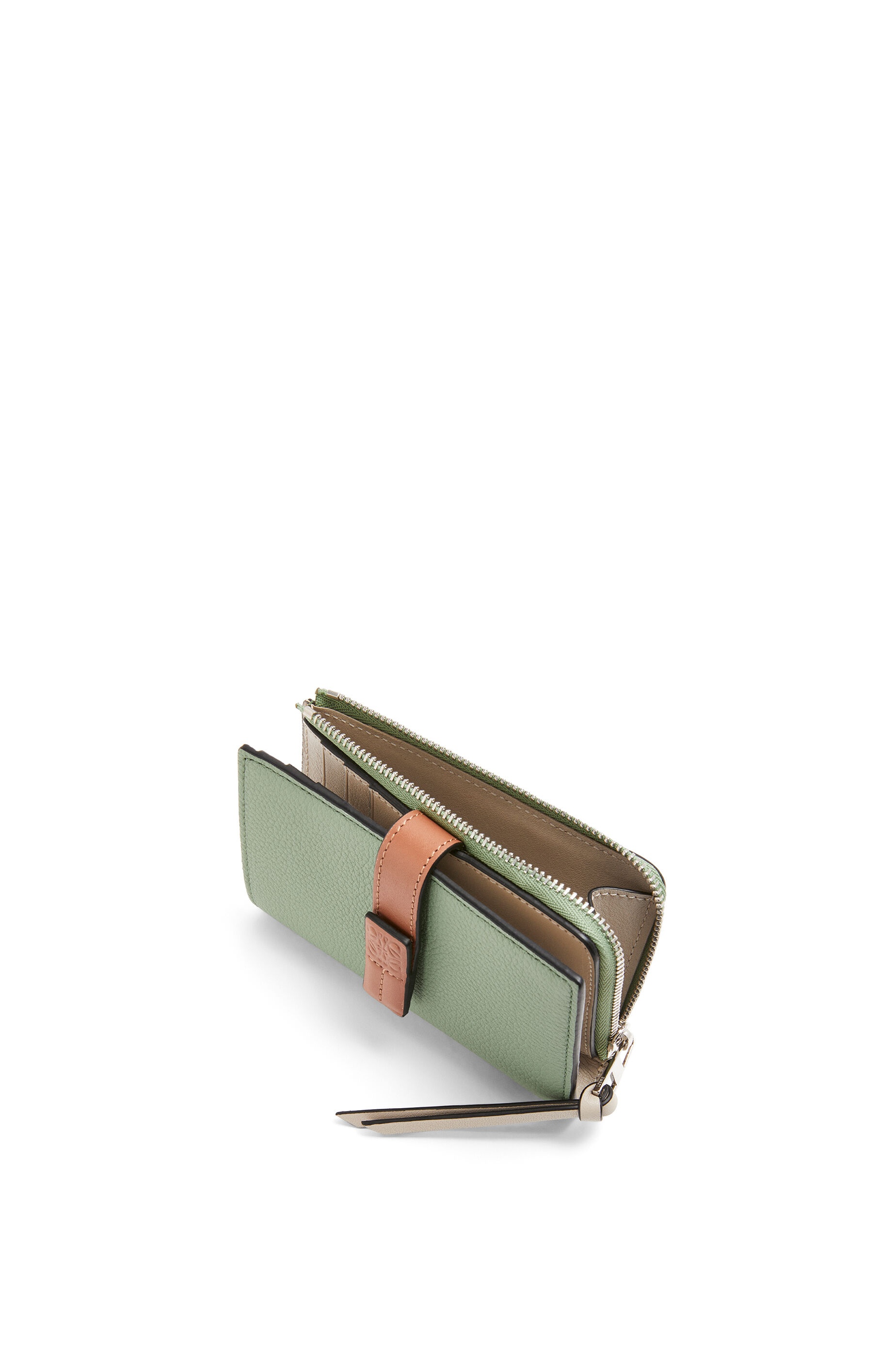 Slim zip bifold wallet in soft grained calfskin - 3