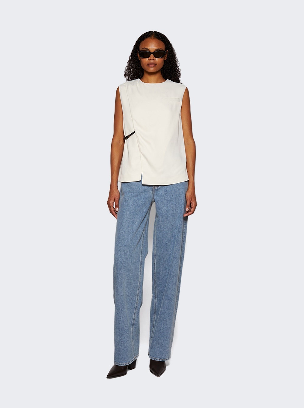 Samur Denim Pants Washed Light Blue - 2