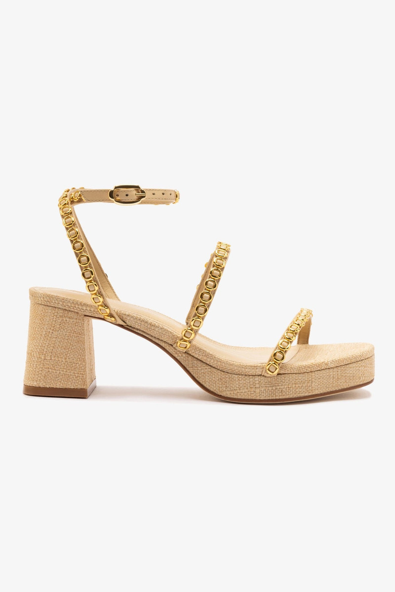 Gio Milanina Sandal In Beige Raffia 1